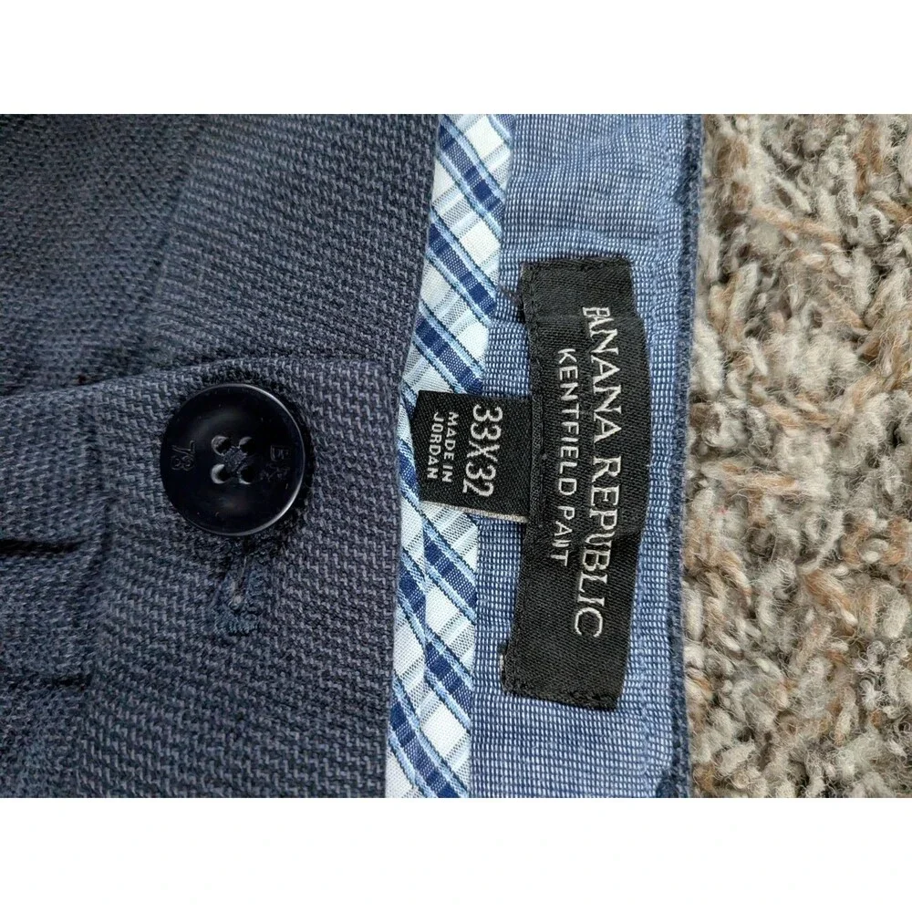 Banana Republic Kentfield Pants Navy Blue‎ Nova Men's Chinos 33/32